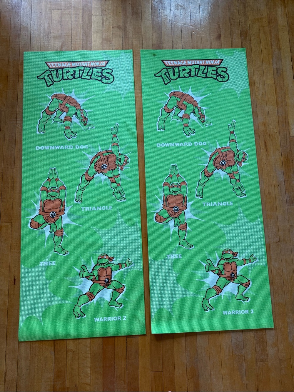 TMNT Green 3mm Yoga Mats - Pair